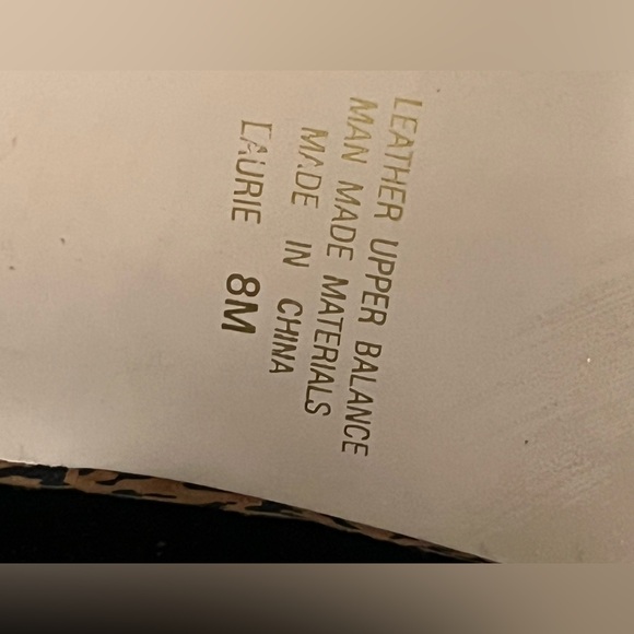 Leopard cheetah brown black suede leather zipper ankle heel booties vintage - Picture 5 of 7